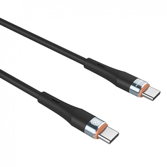 Nillkin Flowspeed Type - C към Type - C кабел от течен силикон , 60W черен